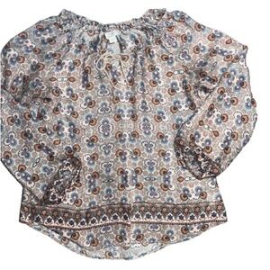 ⚫️ 🌻Vintage America by Nine West| Boho Retro Peasant Top W/ Tie